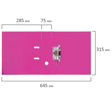 Папка-регистратор А4 75мм BRAUBERG EXTRA с покрытием из ПВХ розовая 1/20 (Клиент)