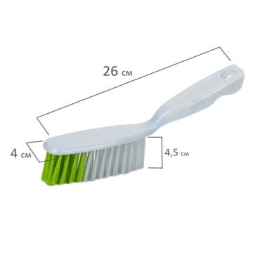 Совок для мусора со щеткой-сметкой пластик резиновая кромка ЛЮБАША 1/24 (клиент)