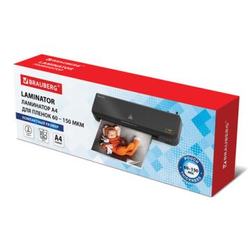 Ламинатор BRAUBERG NANO PLUS формат А4 толщ пленки 60-150 мкм скор 23см/мин 1/6 (Под заказ)