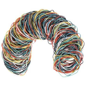 Резинка банк 250гр 40мм универсальные цветные натуральный каучук BRAUBERG 1/20/80 (Клиент)