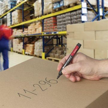 Маркер перманентный черный 3мм круглый наконечник Contract BRAUBERG 1/12/1152