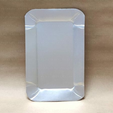 Тарелка картон (13х20) молоко фольга 100/1000 