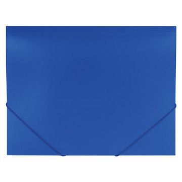 Папка на резинках до 300листов синяя 500мкм Office BRAUBERG 1/50