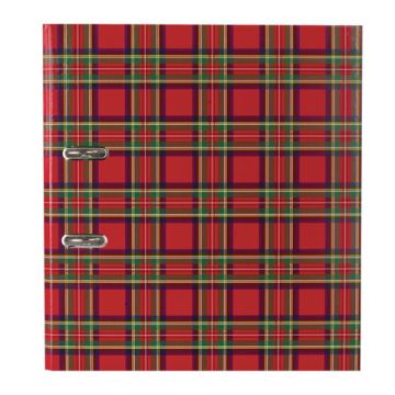 Папка-регистратор А4 75мм BRAUBERG ламинированная шотландка 1/20