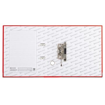 Папка-регистратор А4 50мм BRAUBERG прочная с уголком красная покр пластик 1/5 (Клиент)