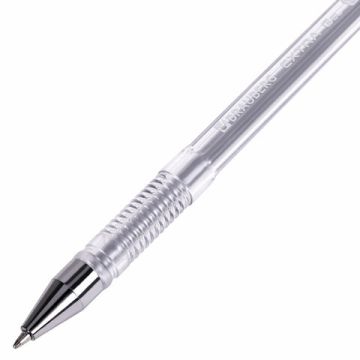 Ручка гелевая серебристаяая 0,5мм линия 0,35мм BRAUBERG EXTRA SILVER 1/12