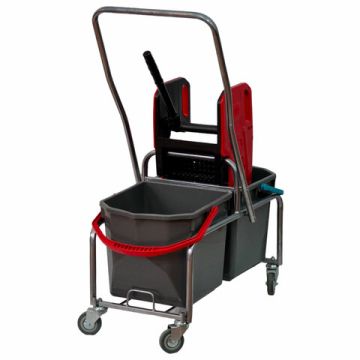 Тележка уборочная Eco-Force 2 съемных ведра 25л отжим, металлический каркас 1/1 (Клиент)