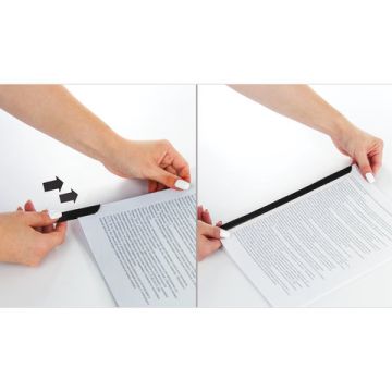 Скрепкошины для быстрого переплета BRAUBERG КОМПЛЕКТ 10шт  ширина 10мм (до 50л) черные 1/1