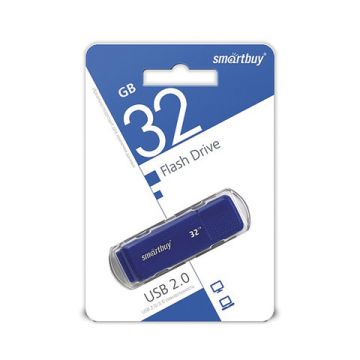 Флэш-диск 32 GB SMARTBUY Dock USB 2.0 синий SB32GBDK-B1/180 (Клиент)
