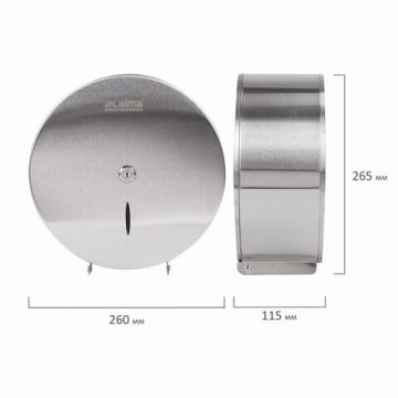Диспенсер для туалетной бумаги  LAIMA PROFESSIONAL INOX (Система T2)малый нерж сталь 1/10 (Клиент)