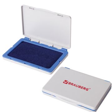 Штемпельная подушка синяя 100х80мм BRAUBERG 1/12