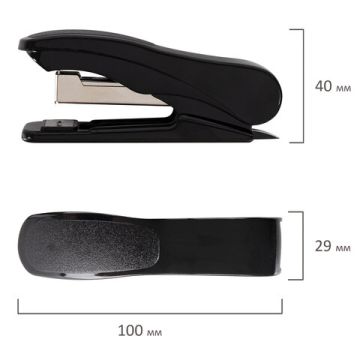 Степлер №10 до 12л с антистеплером черный STAFF EVERYDAY 1/12