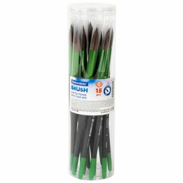 Кисть пони круглая №9 BRAUBERG PREMIUM 1/15/600 (клиент)