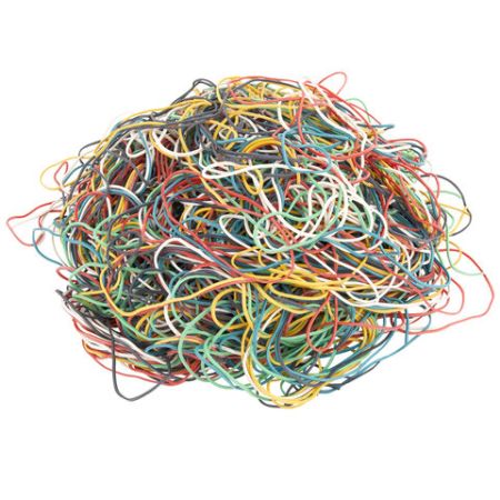 Резинка банк 1000гр 80мм натуральный каучук цветные BRAUBERG 1/20