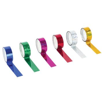 Клейкие ленты 15мм х 5м декоративные 6шт ассорти №1 блистер  ОСТРОВ СОКРОВИЩ 1/20/160