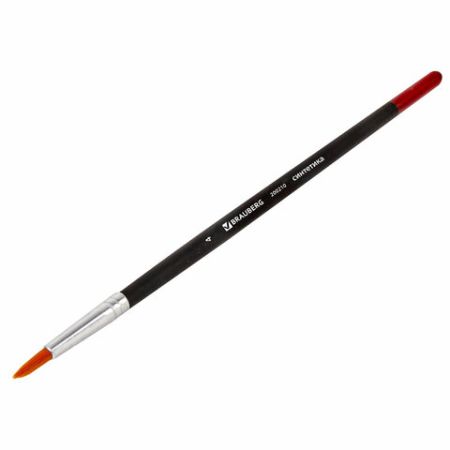 Кисть синтетика круглая №4 BRAUBERG 1/30