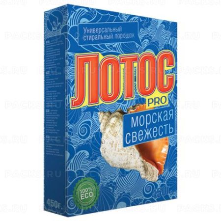 Порошок стиральный ЛОТОС PRO 450г Морская свежесть для ручной стирки 1/24