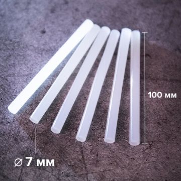 Клеевые стержни диаметр 7 мм длина 100 мм белые комплект 6 шт BRAUBERG 1/200