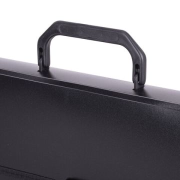 Папка-портфель BRAUBERG  390х260х40мм 3отд пластик, черный 1/10 (клиент)