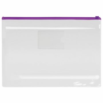 Папка-конверт А4 на молнии ЮНЛАНДИЯ 335х238мм 0,12мм ассорти 1/12