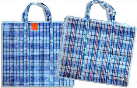 Сумка хозяйственная с молнией (90х60+30) Клетка 1/120