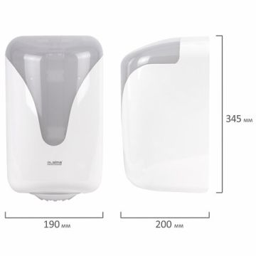 Диспенсер для полотенец LAIMA PROFESSIONAL ORIGINAL (M1/M2) белый ABS 1/6 (Клиент)