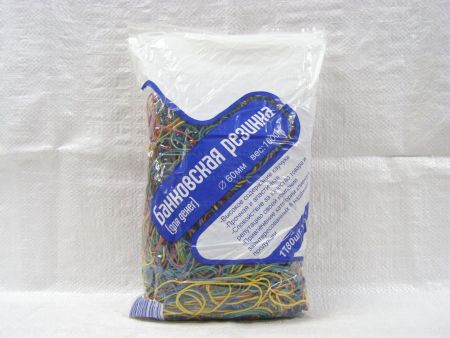 Резинка банк 1000гр 60мм цветная 1/20