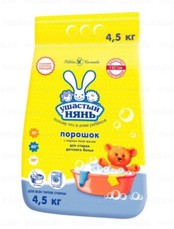 Порошок стиральный Ушастый нянь 4,5кг детский 1/3