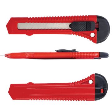 Нож канцелярский 18мм фиксатор упаковка с европодвесом STAFF EVERYDAY 1/24/576