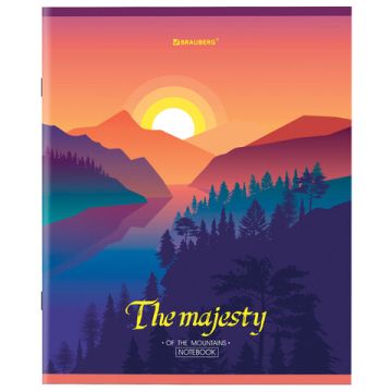 Тетрадь 48л А5  клетка обложка картон Majesty BRAUBERG 1/10/100