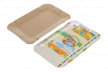 Тарелка картон (13х20) молоко крафт 100/1000