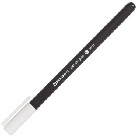 Ручка гелевая черная 0,5мм BRAUBERG Matt Gel 1/12