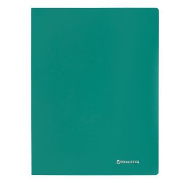 Папка скоросшиватель зеленый до 100л 0,6мм BRAUBERG Стандарт 1/16 (клиент)