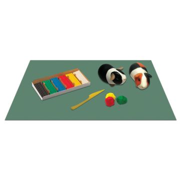 Набор для уроков труда ПИФАГОР клеенка ПВХ фартук с нарукавники синие 1/15