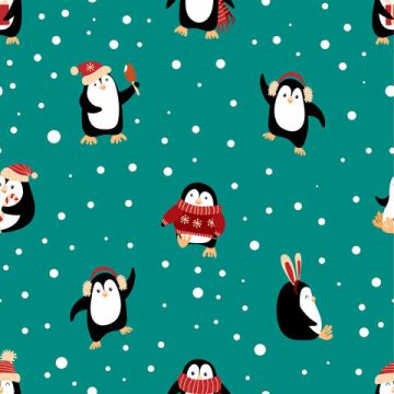 НГ Бумага упаковочная 70х100см ЗОЛОТАЯ СКАЗКА Snow Fun 10дизайнов 105г/м2 1/50