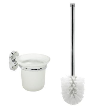 Ерш для унитаза LAIMA подставка из толстого стекла крепление к стене хром сталь 1/20 (Клиент)