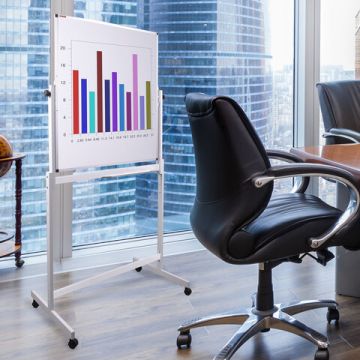 Доска магнитно-маркерная НА СТЕНДЕ 90х60 см, 2-сторонняя, BRAUBERG (Клиент)