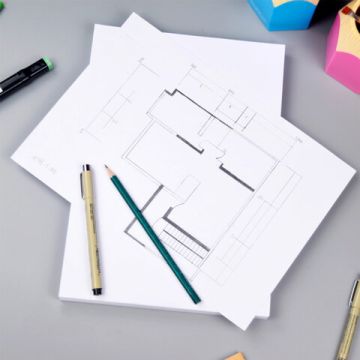 Папка для черчения А2 24л 200 г/м2 без рамки ватман ГОЗНАК BRAUBERG 1/5 (Клиент)