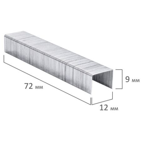 Скобы №23/10 1000шт на 50л BRAUBERG 1/10/200