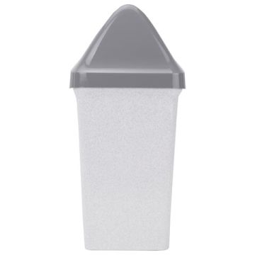 Ведро-контейнер 25л с крышкой (качающейся) для мусора, Свинг 58х32х28см серое IDEA 1/5 (клиент)
