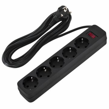 Сетевой фильтр 5м Sonnen SPB-505 5 розеток 10А с заземлением черный 1/35