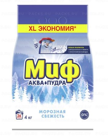 Порошок стиральный МИФ 4кг Морозная свежесть автомат 1/4