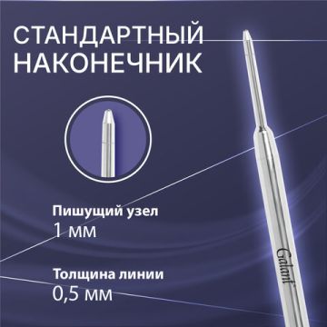 Стержень шариковый синий 98мм узел 1мм линия металл PARKER Gakant 1/20/480 (Клиент)