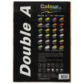 Бумага А4 100л 75г/м2 ярко-оранжевая DOUBLE 1/25 (Клиент)