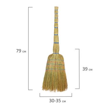 Веник Сорго 6-ти прошивной Премиум 400-440 г ширина метелки 30-35 см длина 79 см 1/50 (клиент)