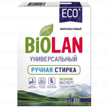 Порошок стиральный Биолан 350г Эконом Эксперт д/ручной стирки 1/24