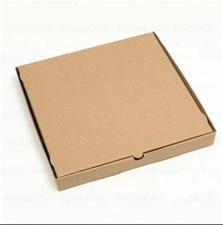 Коробка под пиццу 320х320х40мм бурая гофра 50/50