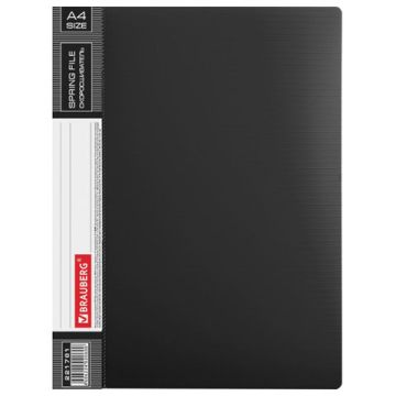 Папка с бок мет прижимом и внут карм BRAUBERG Contract,  до 100листов, 0,7мм 1/30 (Клиент)