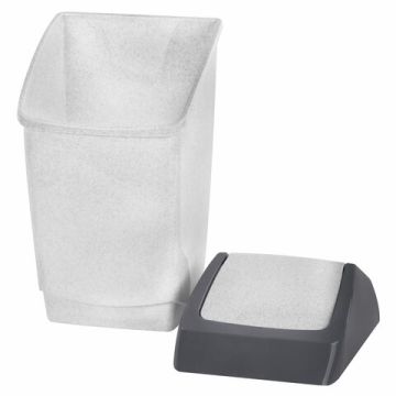 Контейнер для мусора 15л IDEA серый (в 46*ш 26*г 25 см), качающаяся крышка 1/6 (Тендер)