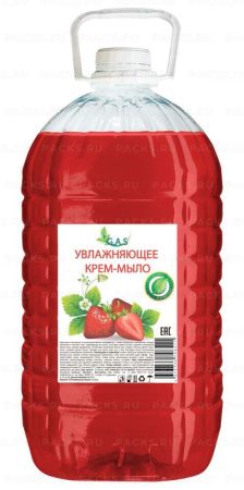 Мыло жидкое 5л ПЭТ Клубника с глицерином GAS 1/4